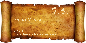 Tompa Viktor névjegykártya